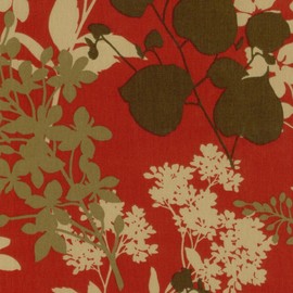 Blazing Needles Patterned Outdoor Spun Polyester Papasan Cushion, 46", Montfleuri Sangria