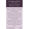 St. Anthony, patron saint of lost articles, prayer card (2-pack)