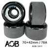 AOB Premium Longboard/Cruiser 2K Wheels (4 Pieces) Set Concentricity Calibrated
