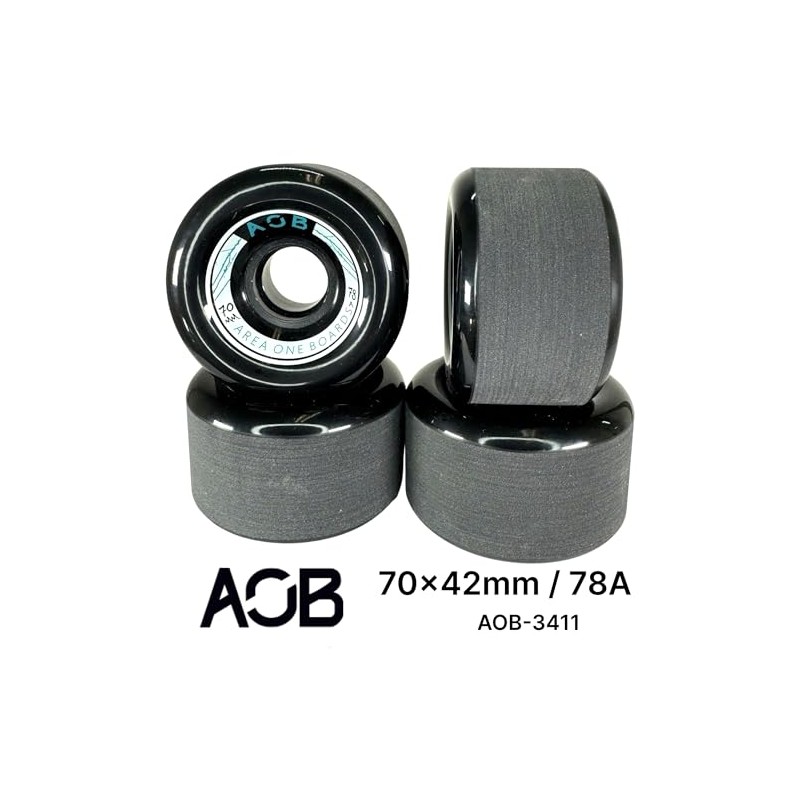 AOB Premium Longboard/Cruiser 2K Wheels (4 Pieces) Set Concentricity Calibrated