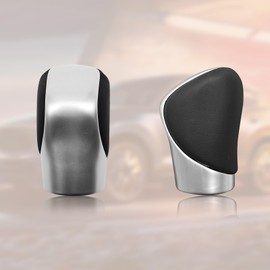 VKGUG Black Leather Chrome Gear Shift Knob Shifter Compatible with Lexus ES GS GX is NX RC RX 200t 300 350 460 500 300h 350L 450h 450hL