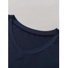 Latuza Men's Bamboo Viscose Nightshirt Sleeveless Sleep Shirt, Navy, Medium