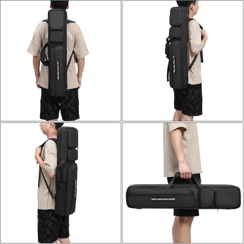 Beejirm Pool Cue Case - 4x4 Padded Pool Cue Bag