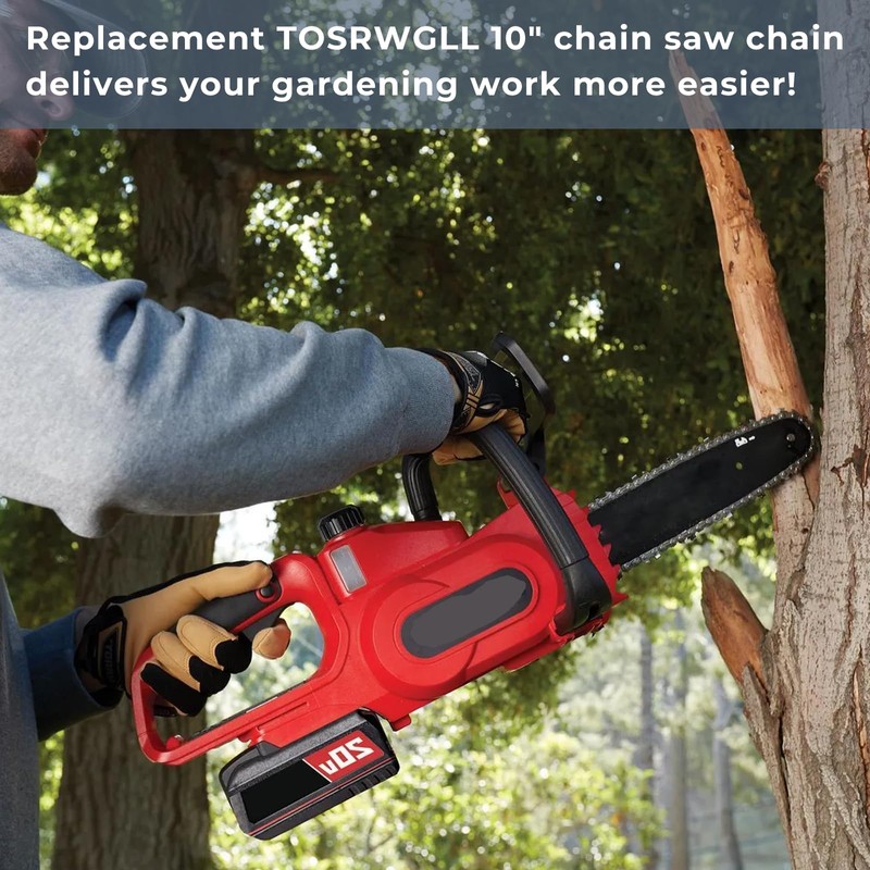 10" Chainsaw Chain Replacement for BAUER 64940 20V Cordless Chainsaw,