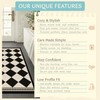 Black and White Diamond Outdoor Easy Jute Front Porch Rug