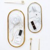 Adung Playground Gold Line Marble Tray Marble Oval, Marble Tray