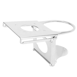 Cuque Portable Spring Powered Folding Caravan Cup Holder 304 Stainless Steel Silver