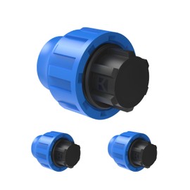 Kirchhoff Fitting End Piece Plastic 25 mm for HDPE Pipe Set of 3 Various Sizes DVGW Tested Drinking Water Quality Made in EU, Black HDPE Fitting