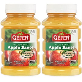 Gefen Unsweetened Apple Sauce, 23oz (2 Pack) No Sugar Added | Kosher for Passover