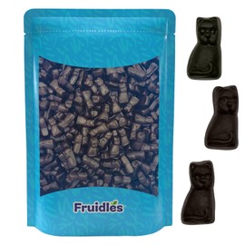 Fruidles Black Licorice Cats, Dutch Licorice Candy Gummies (8oz)
