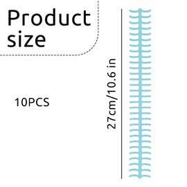 Tabanzhe Binding Spines-10PCS Binding Spine Combs 30 Holes Plastic Click Book Spiral Binder Coils Rings for Student Teacher Document File School Office Supplies