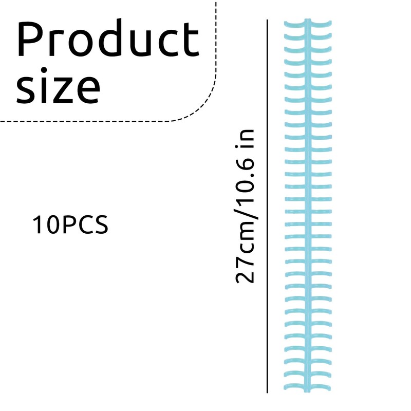 Tabanzhe Binding Spines-10PCS Binding Spine Combs 30 Holes Plastic Click