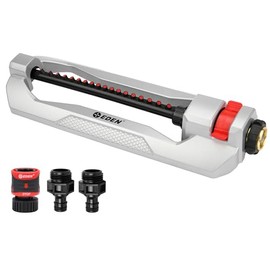 Eden Heavy-Duty Metal Oscillating Sprinkler with Precision Nozzles