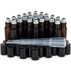 Vivaplex, 24, Amber, 10 Ml De Cristal Roll-on Botellas Con