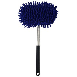 JOVANT 40" Car Wash Brush Kit with Retractable Long Handle, 3-in-1 Microfiber Cleaning Brush Kit Auto Glass Scraper for Car RV Truck (Blue)