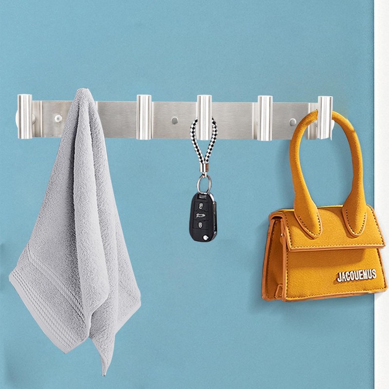 Vanloory Coat Hook Rack, Wall Mounted Coat Rack with 6