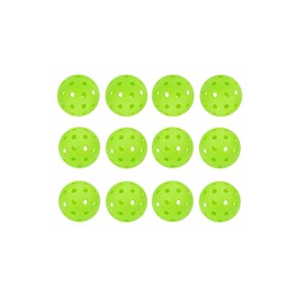 JDYYICZ 12 PCS Pickleball Balls, 40 Holes Outdoor Pickleballs, High Elasticity & Durable Pickle Balls for All Style Pickleball Paddles, Green