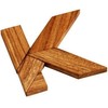 K Letter - Wooden Puzzle with Frame