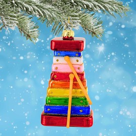 Cody Foster Xylophone Glass Tree Ornament Gl1661 Childhood Toy 4.25In (1Pc)