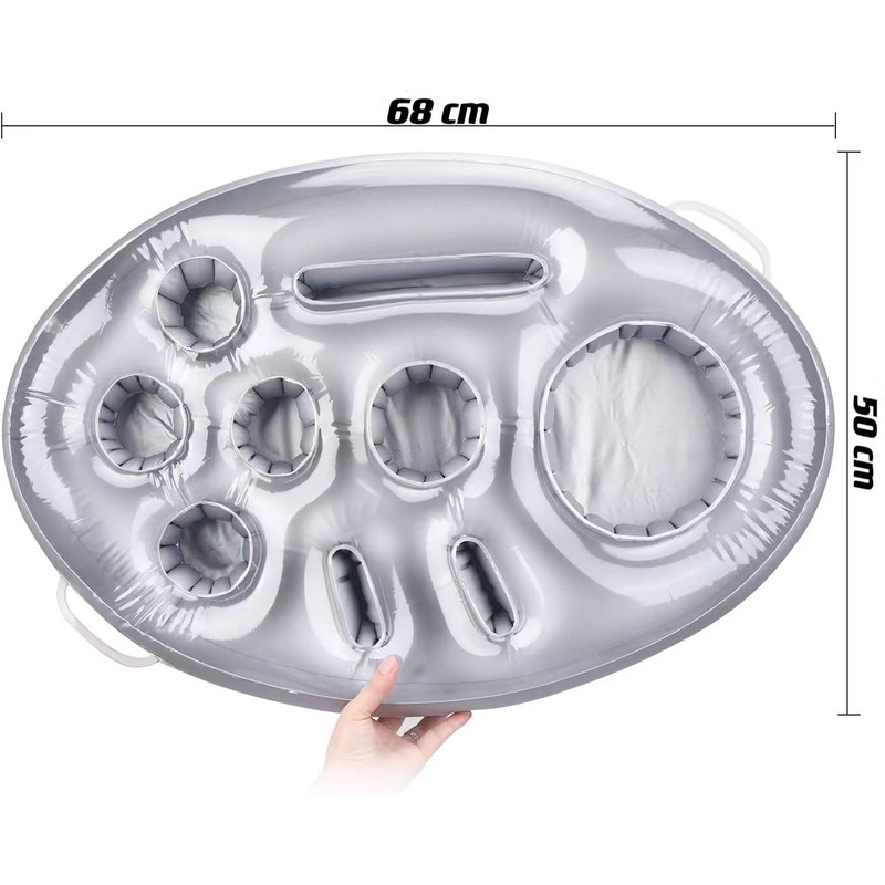 Inflatable Floating Drink Holder Transparent Material for Pool Party Beach