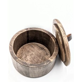 Casaluna Wood Canister Brown - Bathroom Canister