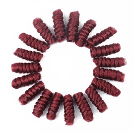 Haolocs 3 Packs Saniay Curl Crochet Braids Short Crochet Braiding Bouncy Twist Spiral Curls Jamaican Twist Hair Extensions 20 Strands/Pack (Bug, 12 * 10 inch)