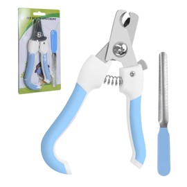IPTPAS Pet Nail Clippers and Trimmers for Dogs and Cats, Professional Grooming Tool with Safety Guard, Sharp Blades, Free Nail File, Avoid Overcutting, Suitable for Small and Large Pets (Blue)
