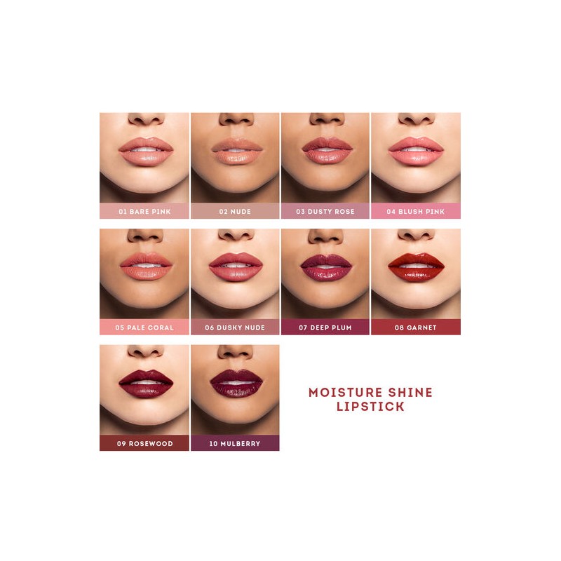 Nude by Nature Moisture Shine Lipstick 07 Deep Plum 4G