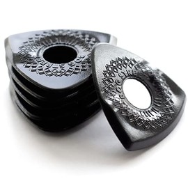 Bog Street AXE BLADE ULTEM-TAK Ergonomic Guitar Picks, Heavy, One 1mm flat tip and two 3mm sharp chisel tips. Bass Pick (6 Pack)