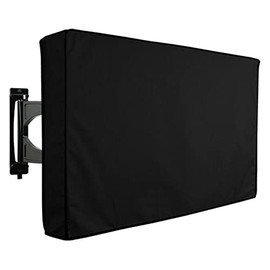 Hsthe Sea Outdoor TV Cover Weatherproof Universal Screen Protector, Universal Weatherproof Protector, for 30-32 inch TVs Fits Most Mounts, Black