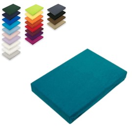 Exclusive Home Textile Jersey Fitted Sheet Elasticated Edging, 180 - 200 x 200 cm