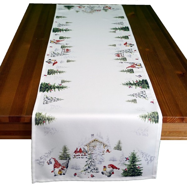 Raebel Table Linen Series Gnomes in the Snow, Multi-Colour, Size: