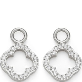 Leonardo Jewels Beauty's Norma 023529 1 Pair of Charms Pendants Stainless Steel Silver-Coloured Suitable for Hoop Earrings Jewellery Gift for Women, Stainless Steel, No Gemstone