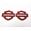 Custom 2Pcs Set Gloss Red Black Double Layer Harley CVO
