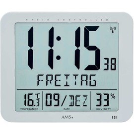 Modern clock with quartz movement from AMS