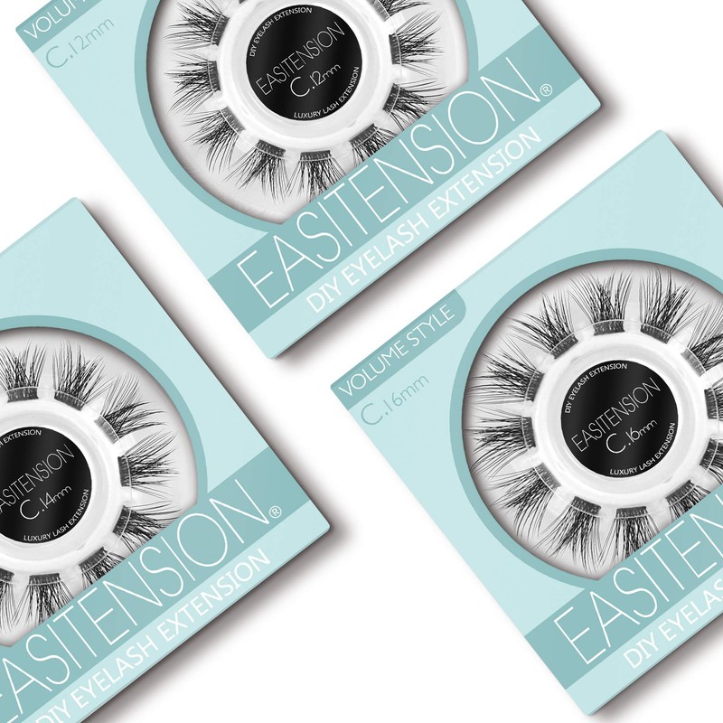 DIY Eyelash Extension, 3D Effect Individual Glue Bonded Lash Clusters