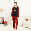 Hinzonek Family Christmas Matching Pyjamas Outfits Elk Plaid Sleepwear Sleepwear