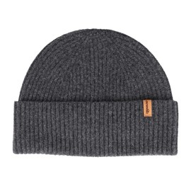 ACUSHLA 100% Merino Wool Cuff Beanie for Men & Women Loose Fit Knitted Winter Hat for Big Head Unisex Watch Cap Skull Wrap for Cold Weather, Dark Grey