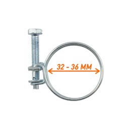 32mm (1.25") corrugated flexible pond pipe repair joiner/connector/hydroponics fitting+2 x double wire hose clips