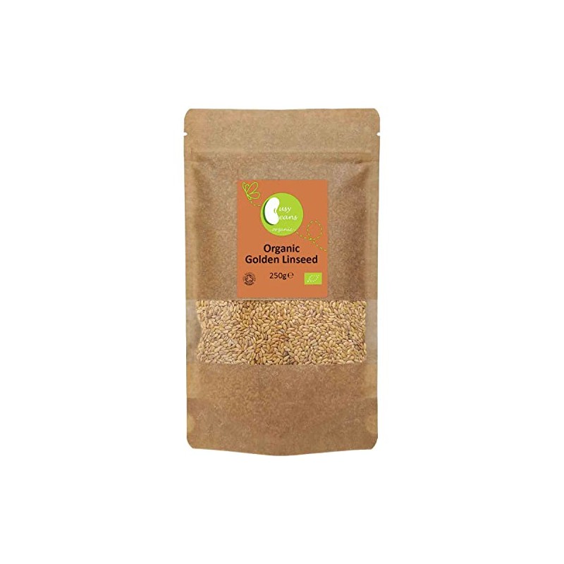 Organic Golden Linseed (Flaxseed) -Certified Organic- by Busy Beans Organic