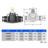 TAILONZ PNEUMATIC 6mm Tube OD Air Flow Regulator Valve (with