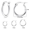 JeweBella Hoop Earrings 925 Silver Small Hoop Earrings for Women
