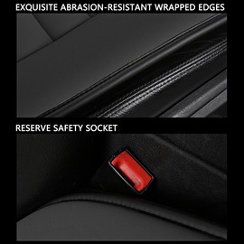 JNNJ Pack of 2 Car Seat Cushions, Soft Non-Slip Car Seat Cushion, Car Seat Cushion, Front Seats, Memory Foam Pad, for Car Seat, Office Chair, Wheelchair and All Chairs (Black)