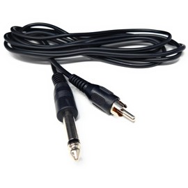 DRUT 1.8m 6.35mm (1/4") Mono Jack Plug to RCA Phono Plug Audio Male to Male Lead Cable 6ft