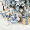 Mayreel Dusty Blue and Gold Christmas Tree Ribbon 2.5 Inch,