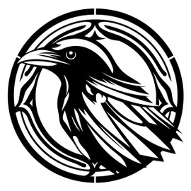Raven Vinyl Decal for Cars, Trucks, Laptops, Bird Decal, Crow Decal, Easy Application