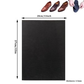 Shoe Sole Replacement Sheets Rubber,3.5MM Shoe Sole Repair Rubber Soling Sheet Non-Skid Shoes Bottom Repairing Material Noise Reduction Shoes Cushion Rubber Sole Protector (Black)