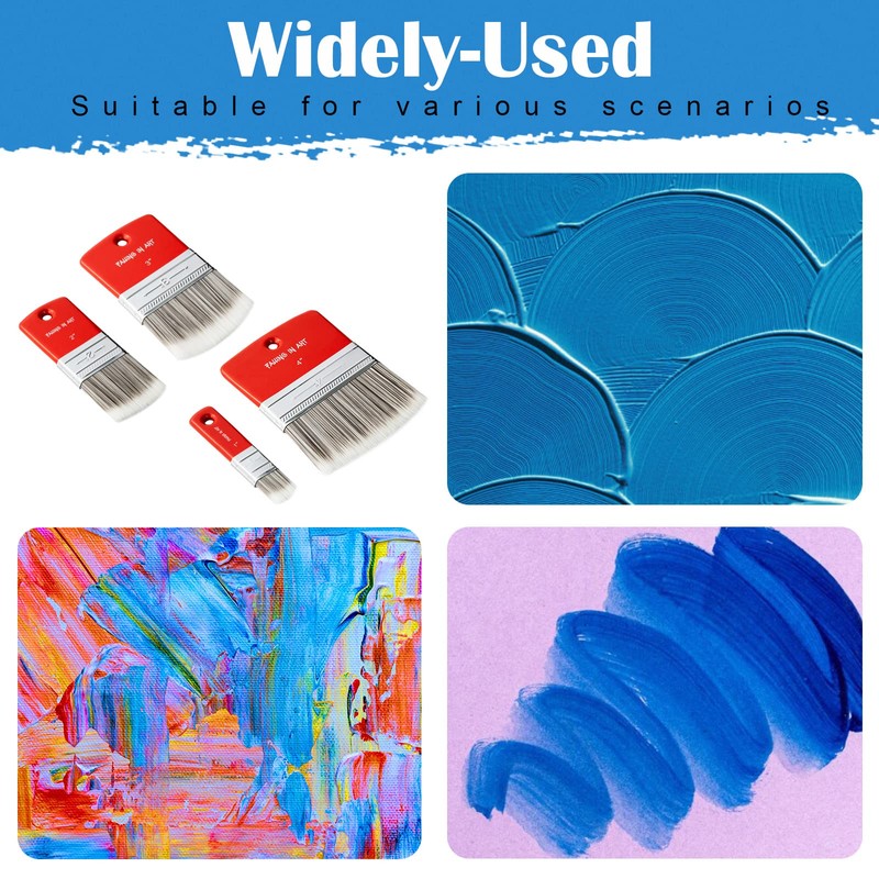 Falling in Art Filbert Paddle Paint Brush, Scale Brush for