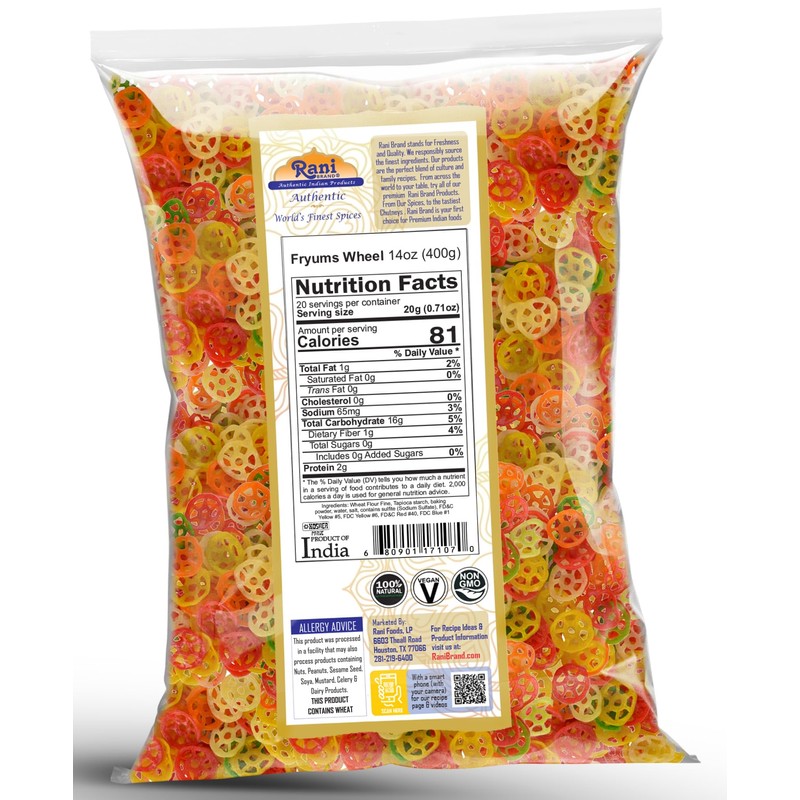 Rani Far Far/Fryums (Wheat & Tapioca Pellet) Wheel Shape 14oz