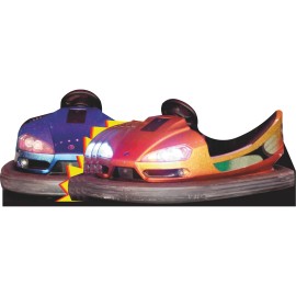 Wet Paint SS11223 Bumper Car Cars Crash Amusement Park Stand In Cardboard Cutout Standee S